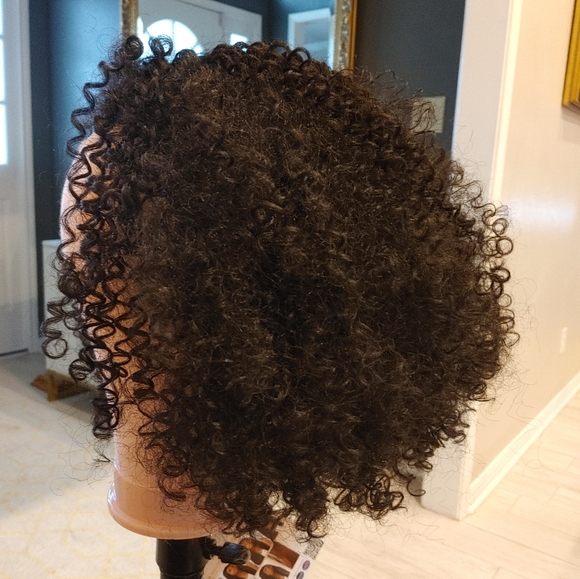 Sensationnel Bare Lace Short Curly Glueless Wig HD Pre Plucked Darkest Brown #2 - Picture 5 of 10